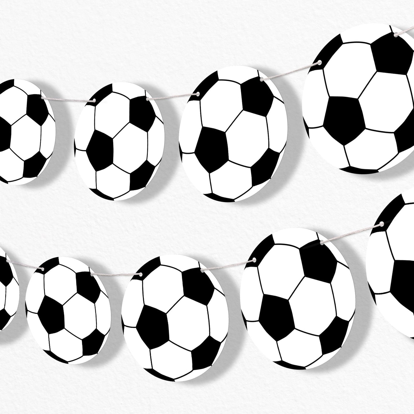 Soccer Garland Banner - 15 Pc