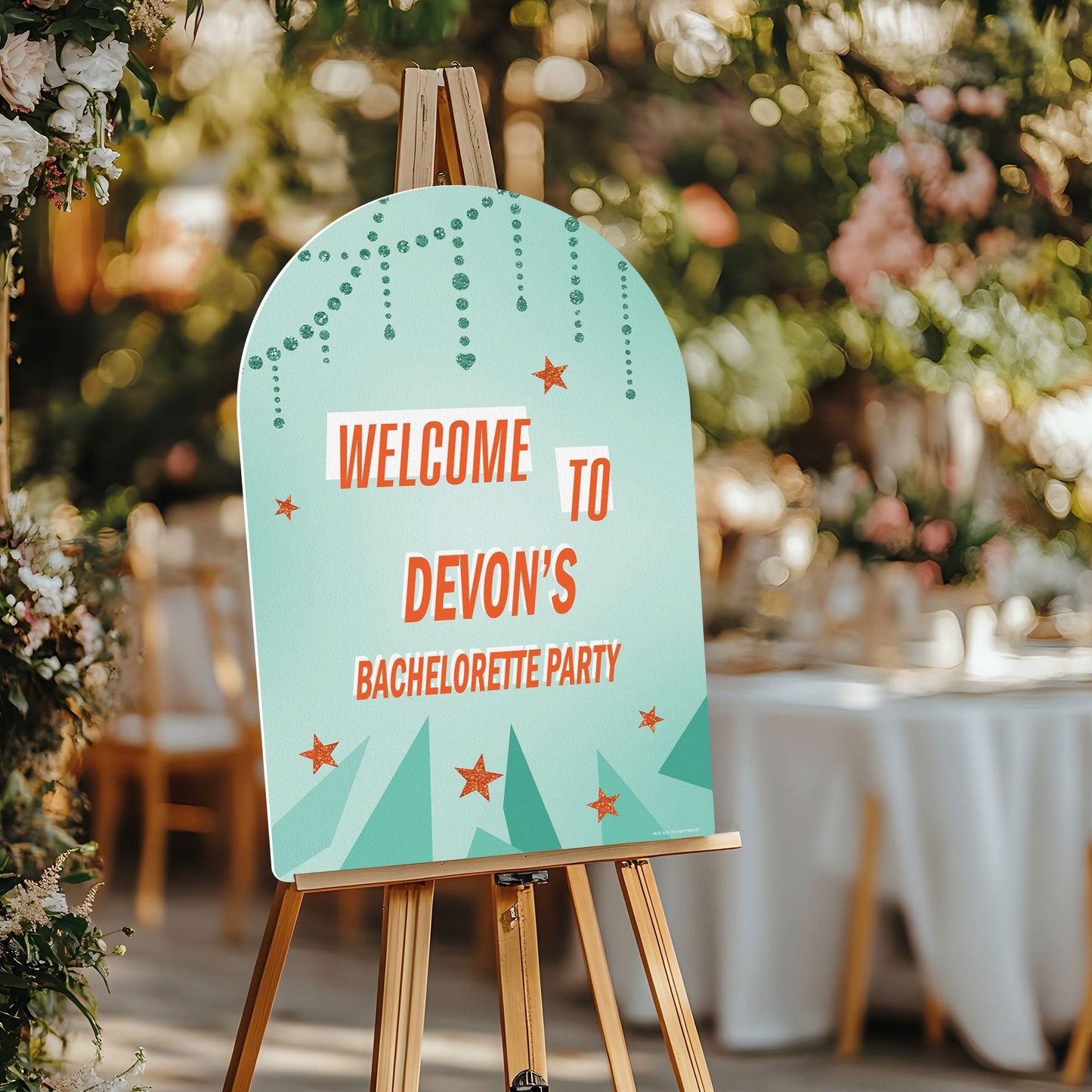 Custom Text The Life of a Bride Welcome Sign
