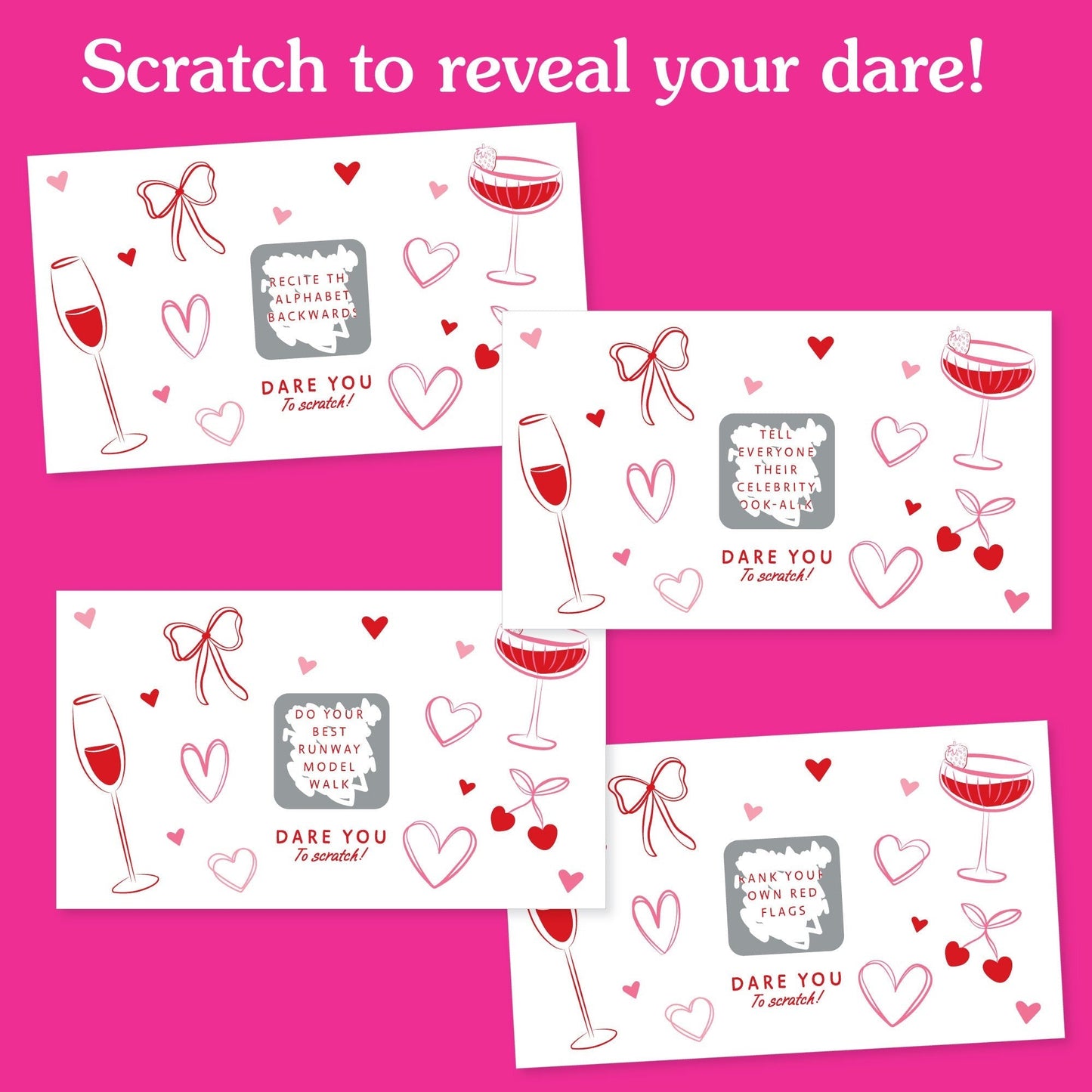 Drinks with the Girls Dare Scratch Off Card Game - 22 Ct