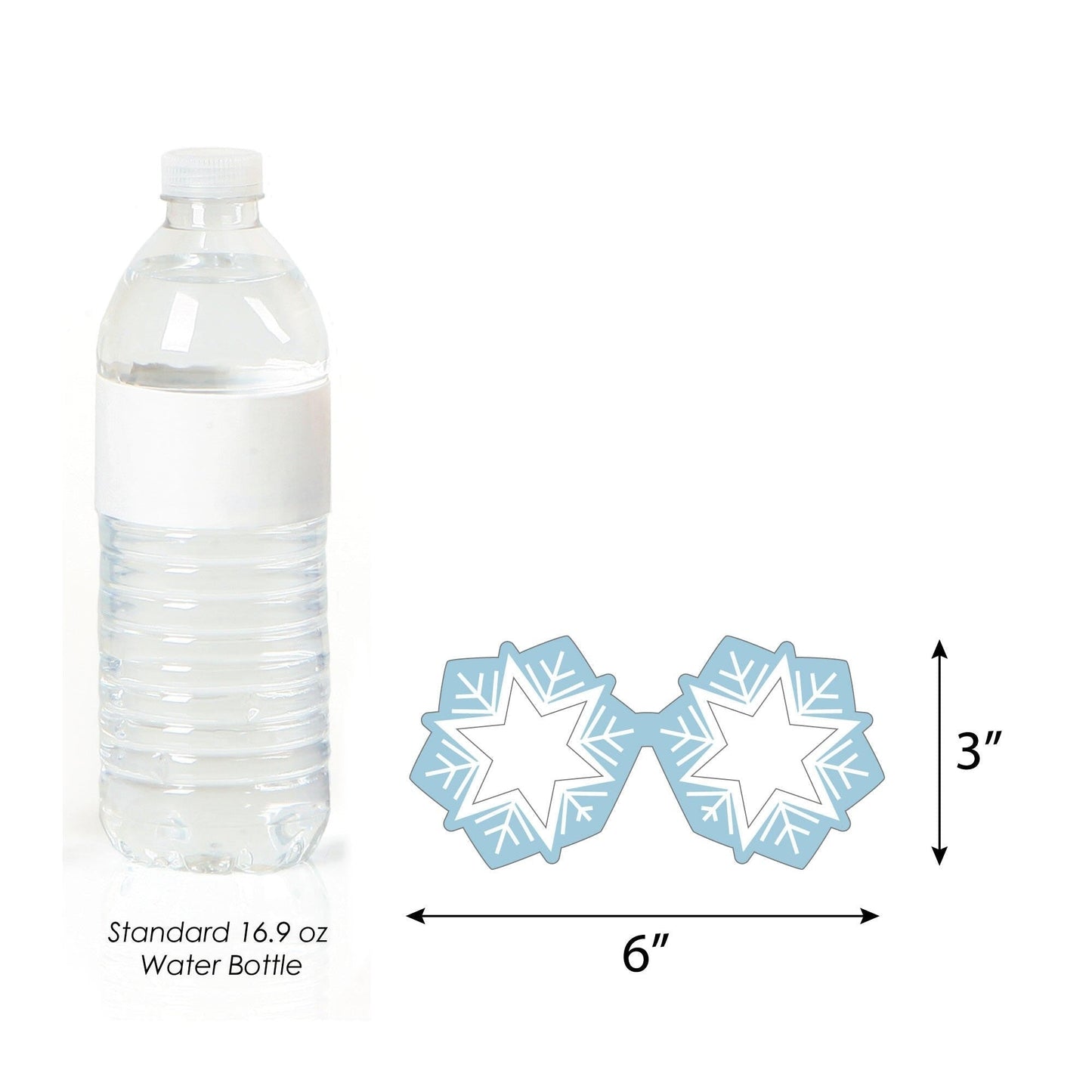Winter Wonderland Glasses and Headpieces - Paper Card Stock Snowflake Holiday Party and Winter Wedding Photo Booth Props Kit - 10 Count