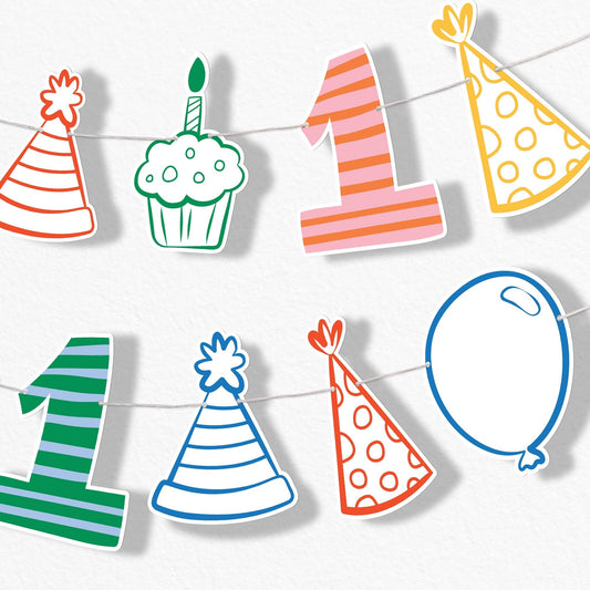 One is Fun Garland Banner - 15 Pc