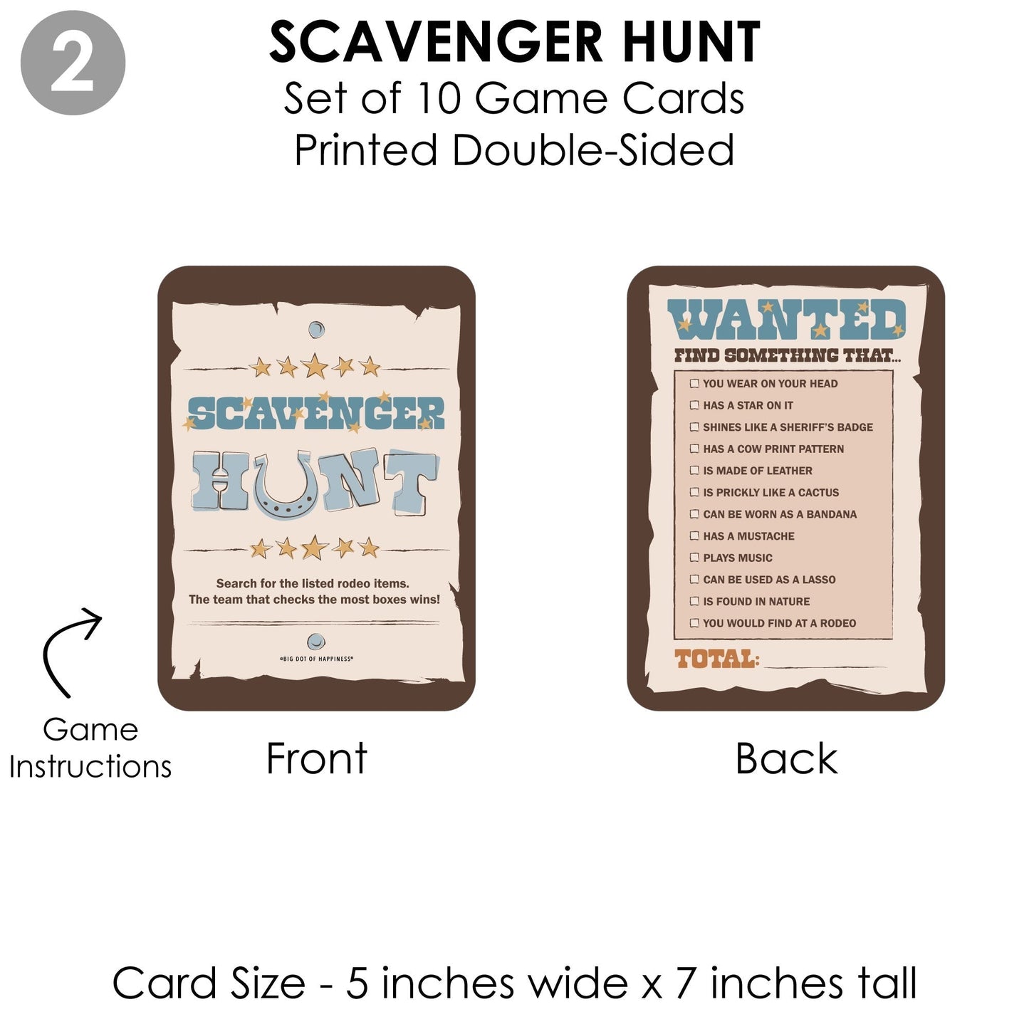 My First Rodeo - 4 Little Cowboy 1st Birthday Party Games - 10 Cards Each - Gamerific Bundle